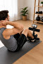 Pink Home Abs Exercise Support Bar with Floor Suction Base, Pull Ropes and Multi-Level Adjustment - 2