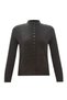 Women's Slim Fit Anthracite Slim Fit Buttoned Crew Neck Knitwear Cardigan