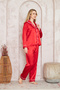 Satin Pajama Set with Stones Long Sleeve - 3