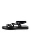 Marielle Black Color Double Buckle Women's Sandals - 5