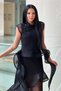 Ruffled Mesh Blouse - 2