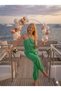 Girl's Green Neck Tie Colorful Jumpsuit - 3