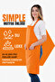 Simple kitchen apron with adjustable strap - 2