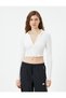 Crop Hooded Cardigan Zippered Long Sleeve Slim Fit Camisole - 3