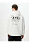 Oversize Hoodie with Printed Slogan on the Back and Kangaroo Pocket - 4