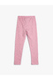 Heart-Shaped Glittery Leggings with Elastic Waist in Cotton - 2