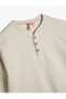 Buttoned Sweatshirt Long Sleeve Cotton - 3