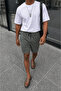 Men's Premium Jogger Relax Fit Khaki Short Combed Cotton Shorts - 4