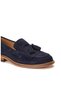 Lacivert Kadın Süet Loafer - 6