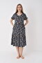 Women's Cotton Modal Fabric Patterned Stylish Dress 8175 - 2