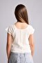 Regular Fit Square Neck Crinkle Fabric Short Sleeve Blouse Girls H4508A826Sm - 5