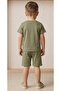 Boy's Printed Pocket T-Shirt and Shorts Combed Cotton Casual Set - 2