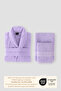 3 Piece Bathrobe Set 100% Certified Cotton, Head Towel + Body Towel + Shawl-Collar Bathrobe Set - 6