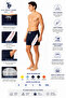 Men's Navy Blue Medium Length Swim Shorts - 23001