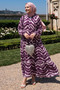 Tie Dye Patterned Viscose Purple Dress