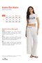 Women's Slim Fit 100% Cotton Crew Neck Short Sleeve Printed Ecru Crop T-Shirt Blouse - 3