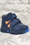 Genuine Leather Navy Blue Orange Baby Sports Boots