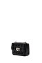 Women's Black Long Strap Quilted Mini Crossbody Bag 26Sbd2481Kp - 5
