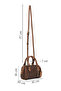 Women's Brown Long Strap Printed Mini Crossbody Bag 26Pbd274926 - 3