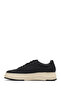 Men's Black Lace-Up Thick Sole Sports Shoes, Genuine Leather Sneaker 25Wfd6124Ft - 2
