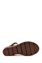 Women's Brown Ankle Buckle Wedge Heeled Straw Sandals 26Sfe4814M7 - 6