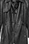 Annamaria Women's Black Belt Detail Regular Leather Trench Coat 24Wgd5246U4 - 6