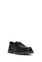 Men's Black Lace-Up Thick Sole Leather Casual Shoes 25Wfd7514Ft - 6
