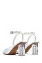 Women's White Ankle Buckle Stone Transparent Thick Heeled Shoes Sandals 25Sfe481714 - 6