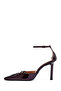 Women's Burgundy Ankle Buckle Thin Heeled Patent Leather Shoes 25Sfd162016 - 4