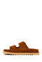 Women's Mink Double Buckle Suede Leather Slippers 26Sfd203210 - 3