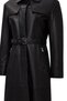 Betina Women's Black Shirt Collar Leather Top Coat 25Wgd5615U4 - 3