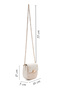 Women's Cream Long Strap Braided Mini Crossbody Bag 26Sbd2706M7 - 2