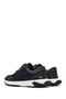 Men's Navy Blue Thick Soled Sports Shoes, Lace-Up Suede Genuine Leather Sneaker 25Sfd694610 - 5