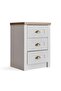 Almada Nightstand With 3 Drawer - White - 8