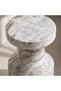 Kretzer Accent Table Marble - White & Beige - 2