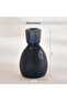 Pearson Ceramic Taper Candle Holder 8x8x13cm - Blue - 6