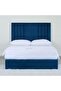 POLINA QUEEN BED VELVET BLUE 160X200 CM - 4
