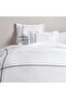 Hotel Breeze 300tc Embroidered 3-piece King Comforter Set 240x260cm - White/black - 2