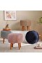 Vivian Cable Knit Foot Stool 40x40 Cm -grey - 6