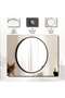 Miso Pp Frame Round Wall Mirror Dia 50cm - Black - 5