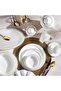 Imperial Lattice 47-piece Fine Bone China Dinner Set -white