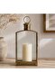 Bariq Metal Lantern 16.5x10x31cm - Gold