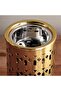 Afreen Metal Oud Burner 9x9x13cm - Gold - 2