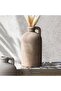 Brizo Stoneware Vase With Handle 9x9x17cm - Brown