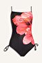 Regular Fit Floral Black Swimsuit G3769Ax26Sm - 5