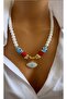 Basement Bead Eye Summer Design Necklace - 2