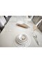 Double-Sided Runner American Service Tableware Presentation Set/For 6 People/One Side Gold Faux Leather;Other Side Ecru (Light Cream Velvet)/1 Runner,6 Plates,6 Coasters,6 Spoon Holders - 4
