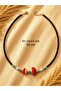 Black, Colorful Beaded Necklace 41+4cm Acr9870 - 2