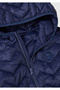 Boy's Navy Blue Logo Embroidered Seasonal Thin Pufa Coat - 3