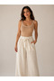 Beige Bead Detailed Blouse - 2
